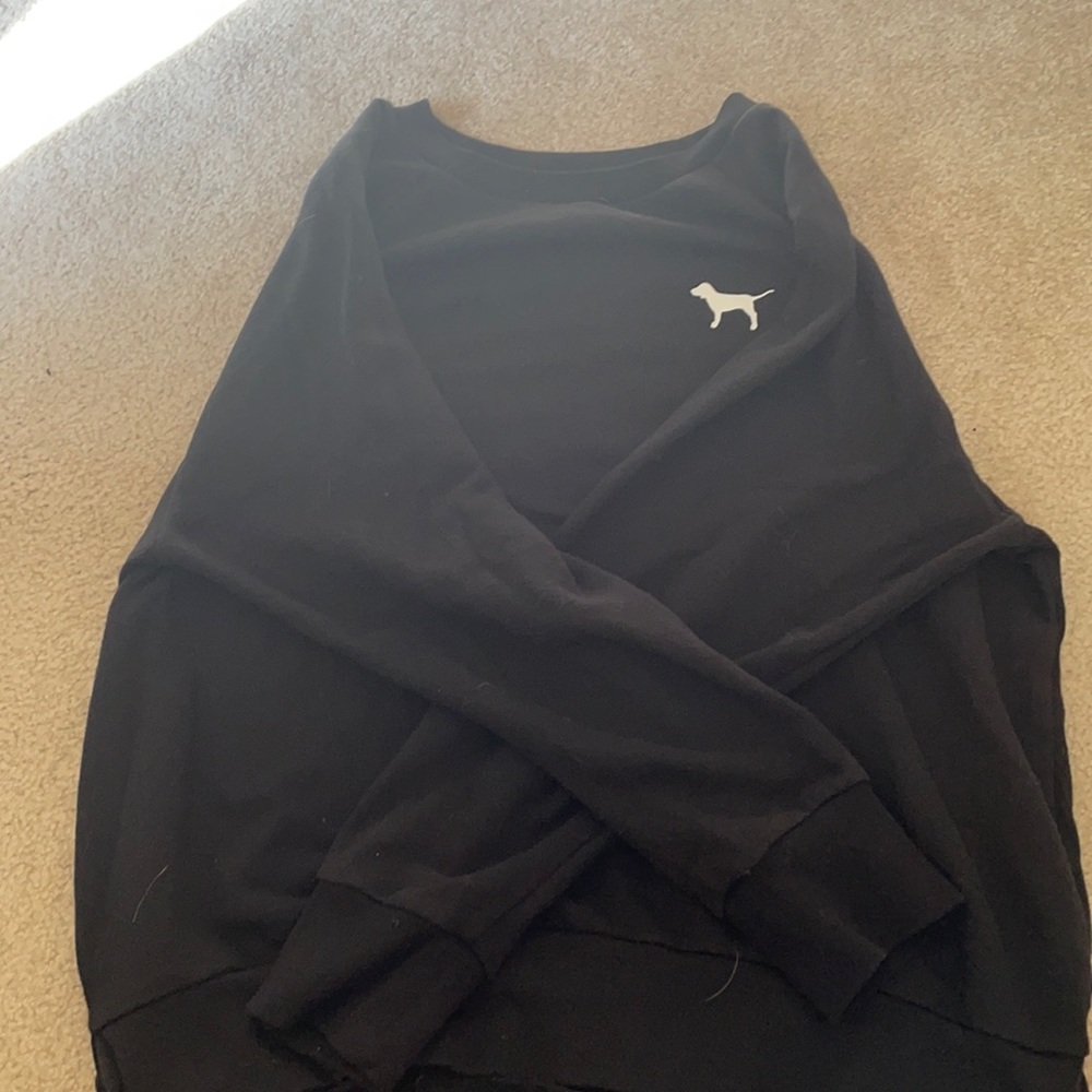 black “pink” crewneck